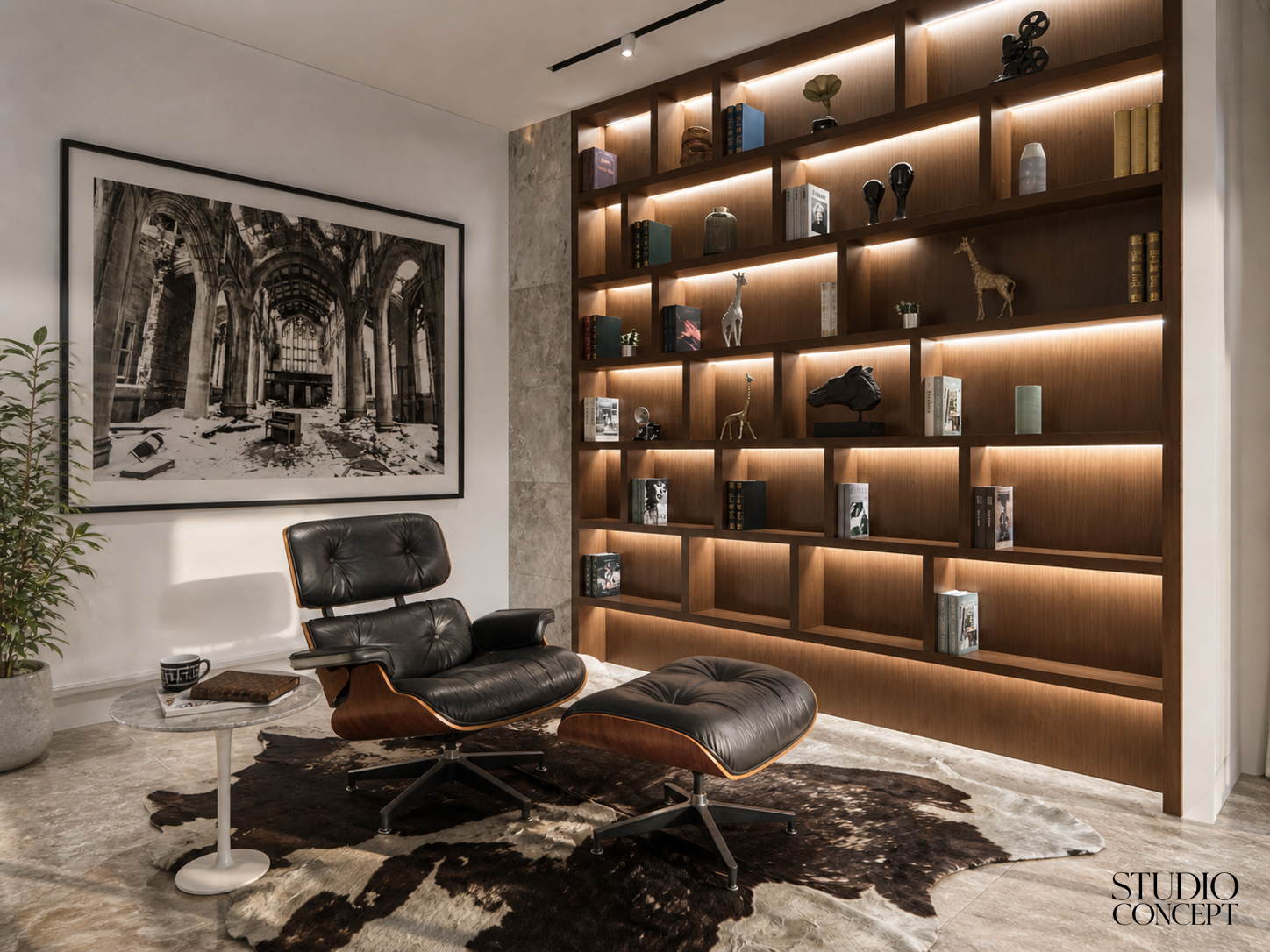 Wnętrze z fotelem — Studio Concept